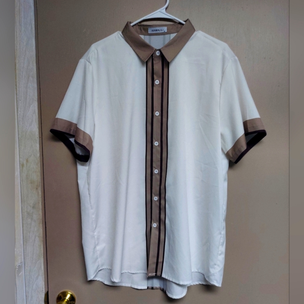 Silk button down dress shirt